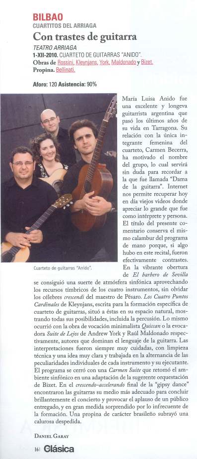 CRITICA REVISTA AUDIO CLASICA FEBRERO 2011